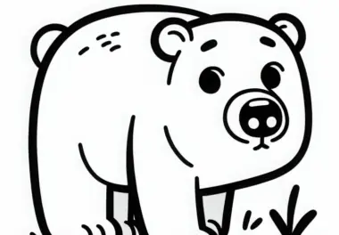 Eisbär Ausmalbild zum Herunterladen (Gratis)