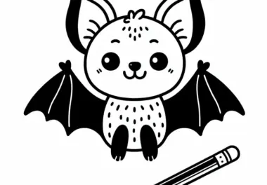 Fledermaus Malvorlage zum Herunterladen (Gratis)