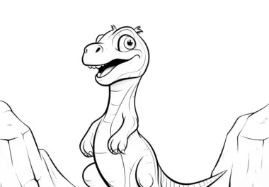 Velociraptor-Bild: prähistorische Landschaft