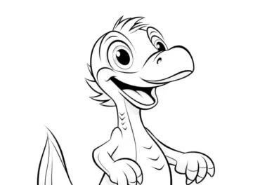 Velociraptor: kostenloses Ausmalbild