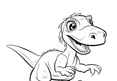 Velociraptor zum Ausdrucken & Ausmalen