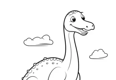 Dinosaurier beim Essen – gratis Malvorlage