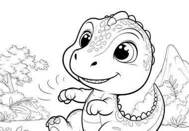 Kostenlose Dino-Ausmalbilder: Dinosaurier kämpfen