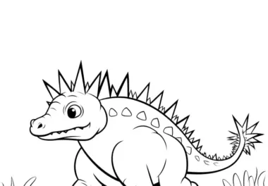 Dinosaurier mit Stacheln auf Beutejagd