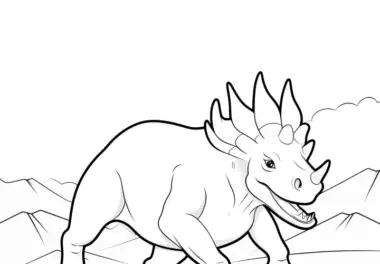 Dinosaurier Ausmalbild: einfach und praktisch