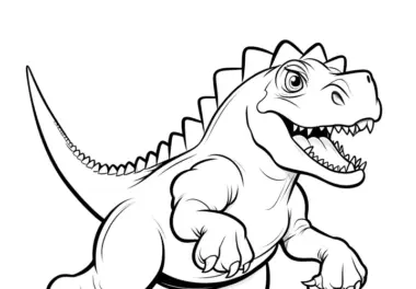 Bild zum Ausdrucken: Dinosaurier mit scharfen Zähnen
