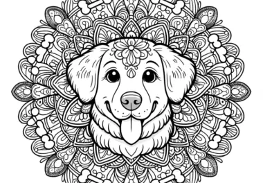 Hund Mandala: Kostenloses Ausmalbild zum Download