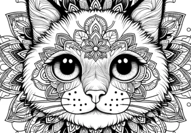 Katze Mandala: Gratis Ausmalbild zum Ausdrucken