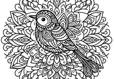 Vogel-Mandala: Kostenloser Download und kreatives Ausmalbild
