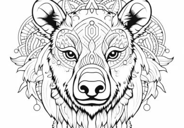 Liebes Bärengesicht: Mandala gratis zum Download