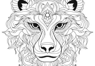 Löwe-Mandala einfach: Kostenlos zum Ausmalen