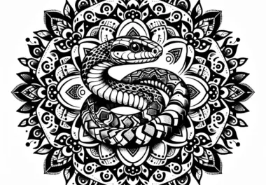 Exotisches Schlange-Mandala: Gratis zum Ausmalen