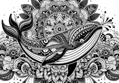 Wal-Mandala komplex: Gratis Bild zum Download