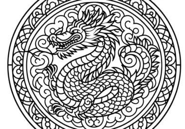 Mandalas: Bilder zum Ausmalen mit Fantasiewesen