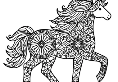 Freundliches Einhorn-Mandala einfach: Einfach zum Ausmalen (Kostenlos)