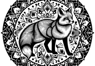 Fuchs-Mandala: Pelziges Waldtier kostenlos herunterladen