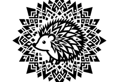 Igel-Mandala einfach: Ausmalbild zum Ausrucken
