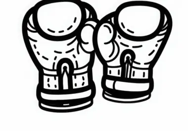 Boxhandschuhe Malvorlage einfach kostenlos