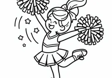 Cheerleading: kostenlose Ausmalbilder