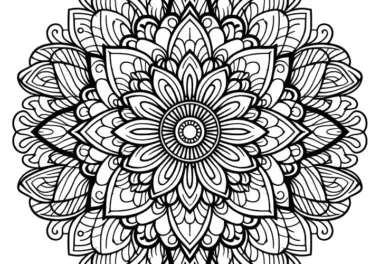 Filigranes Blüten-Mandala: Das perfekte Ausmalbild aus der Natur
