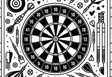Darts: kostenlose Ausmalbilder