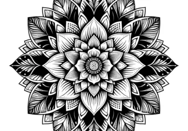 Florales Blüten-Mandala: Kostenloses Ausmalbild für deine Fantasie