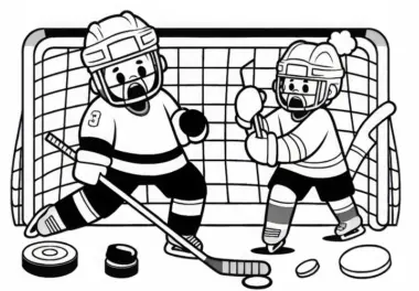 Eishockey Spieler Malvorlage einfach gratis