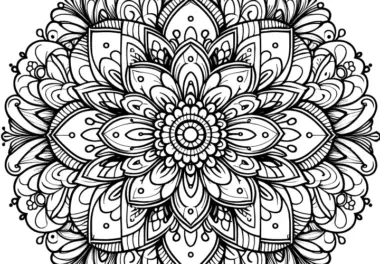 Harmonisches Blüte-Mandala: Bild zum kostenlosen Download