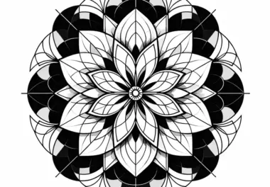 Blüte-Mandala: Kunstvolles Muster zum Ausmalen (Kostenlos)