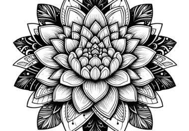 Blüte-Mandala: Inspiration durch filigrane Muster (Zum Download)