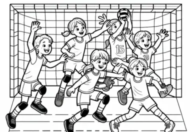 Handballer Malvorlage gratis