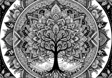 Spirituelles Baum-Mandala komplex: Für Erwachsene zum Ausmalen (Kostenlos)