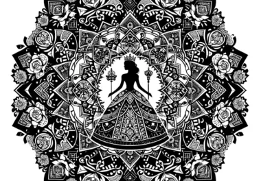 Mystisches Prinzessin-Mandala komplex: Für Erwachsene zum Ausmalen (Gratis)