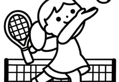 Tennisspielerin Malvorlage einfach gratis