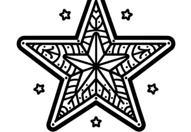 Malvorlage einfacher Weihnachtsstern