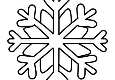 Symmetrische Schneeflocke – gratis Malvorlage