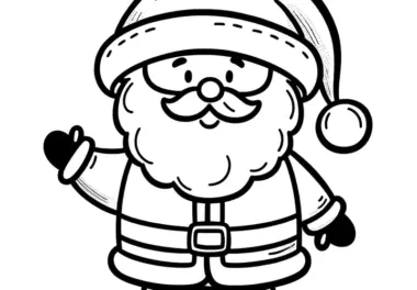 Weihnachtsmann: Malvorlage für Kindergarten & Grundschule