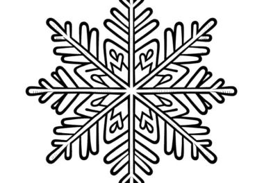 Schneeflocke zum Ausmalen