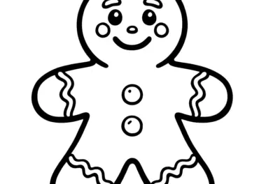 Lebkuchenmann Ausmalbild: Download ohne Anmeldung