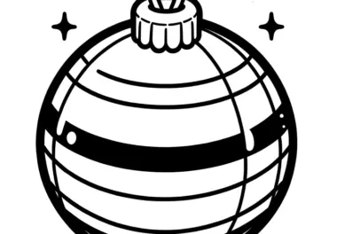 Weihnachtskugel Ausmalbild: Kostenlos und ohne Registrierung