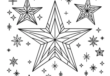 Weihnachtsstern zum Ausmalen: keine Registrierung nötig!