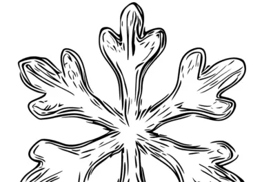 Schneeflocke: kostenlose Malvorlage