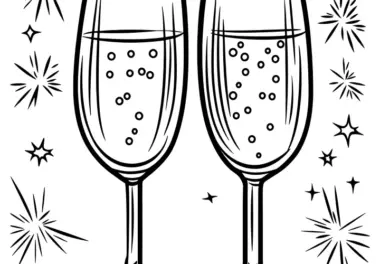 Silvester & Neujahr: Ausmalbilder & Malvorlagen (kostenlos)