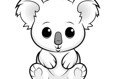 Knuddeliger süßer Koala: Bezaubernde Malvorlage zum Herunterladen (Gratis)