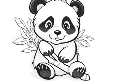Pandas-Ausmalbilder kostenlos herunterladen