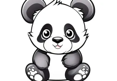 Entzückender Panda-Bär: Einfache Malvorlage für Kinder (Gratis)