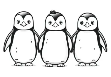 Pinguine-Ausmalbilder kostenlos herunterladen