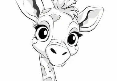 Giraffen-Ausmalbilder kostenlos herunterladen