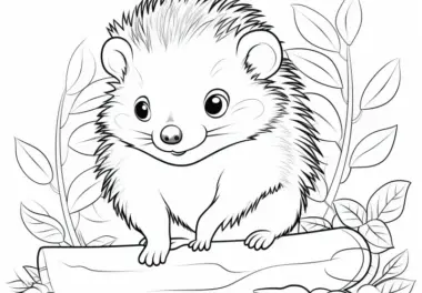 Lustiges Bild mit einem Igel: Kostenlos Ausdrucken und Ausmalen
