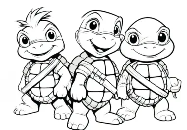 Ninja Turtles Baby Ausmalbild für Kinder – Kostenlos downloaden